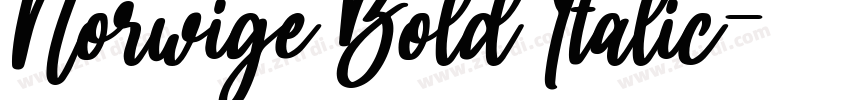 Norwige Bold Italic字体转换